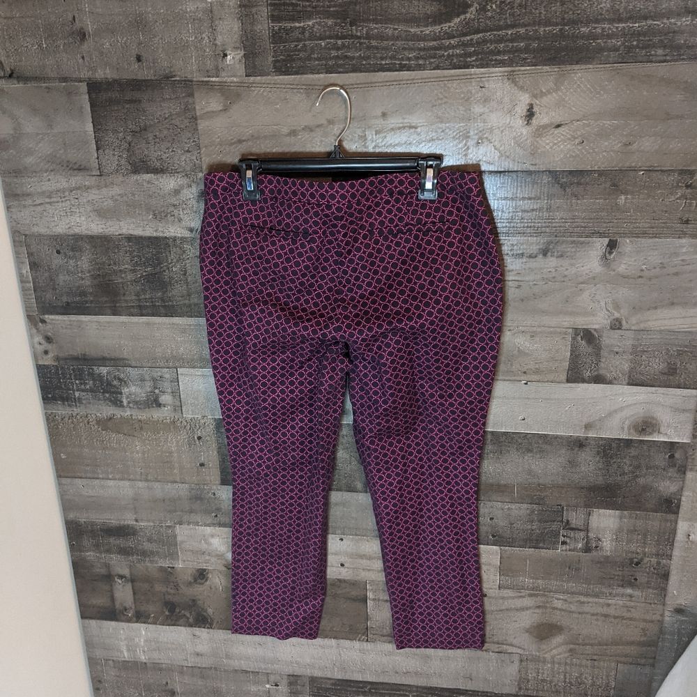 Willi Smith Navy and Pink crop pants 12 - Picture 2 of 5